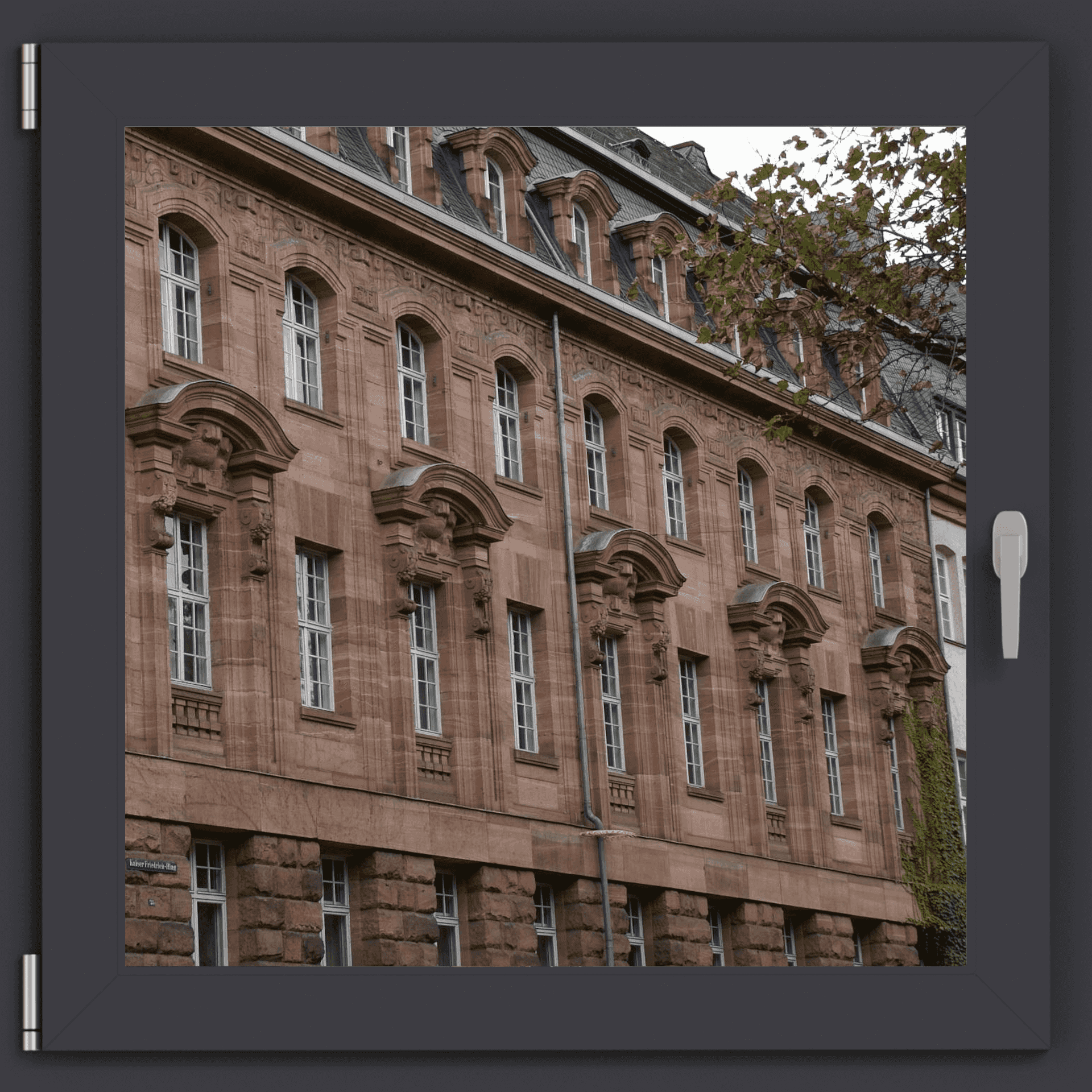 Blick aus einem Fenster auf Wiesbaden